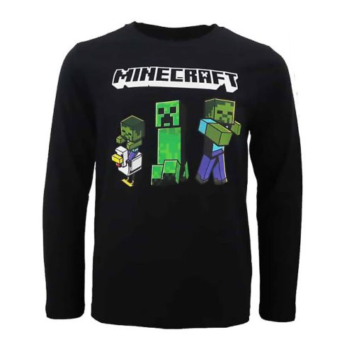 Minecraft Dark gyerek hosszú ujjú póló, felső 9 év