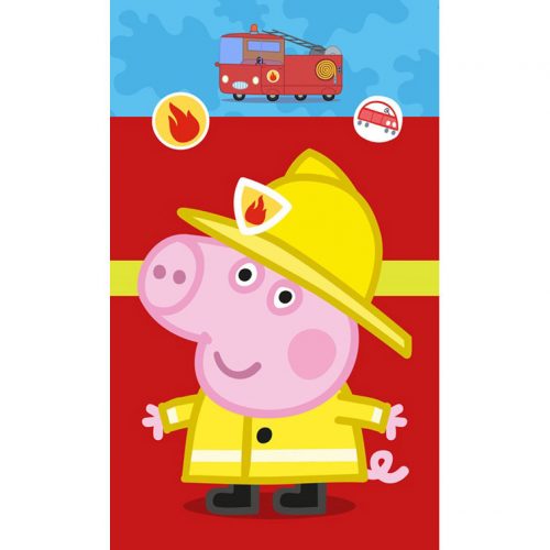 Peppa malac Fireman kéztörlő, arctörlő, törölköző 30x50 cm