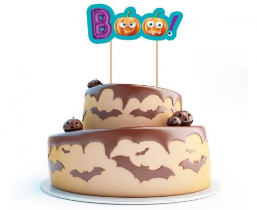 Halloween Boo torta dekoráció 18 cm