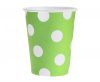 Zöld Green Polka Dots papír pohár 6 db-os 270 ml