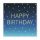 Happy Birthday Golden Blue szalvéta 20 db-os 33x33 cm FSC