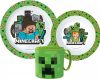 Minecraft étkészlet, micro műanyag szett bögrével 265 ml