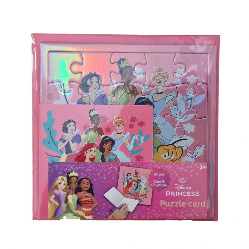 Disney Hercegnők Adventure 25 db-os hologrammos puzzle meghívóval 