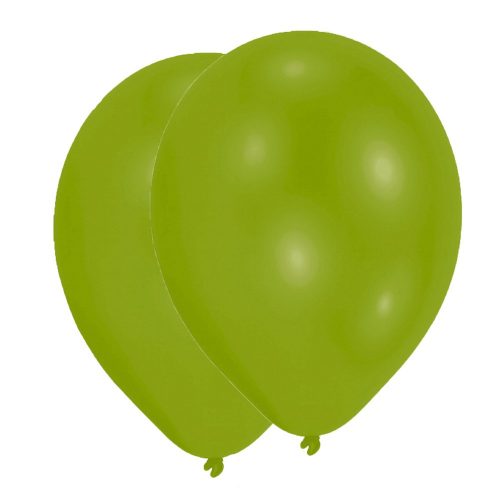 Zöld Lime Green léggömb, lufi 25 db-os 11 inch (27,5 cm)