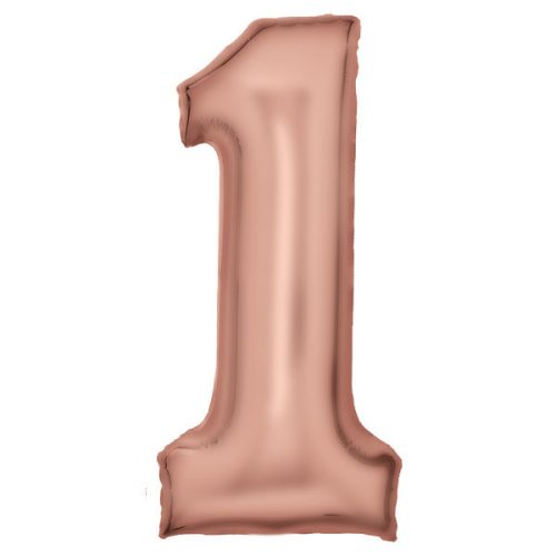 Lustre Rose Gold 1-es szám fólia lufi 86 cm