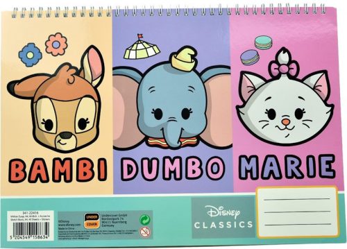 Disney Classics Animals A/4 spirál vázlatfüzet 40 lapos matricával