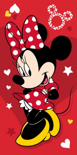 Disney Minnie Pretty in Red fürdőlepedő, strand törölköző  70x140cm