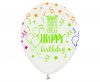 Happy Birthday Colorful léggömb, lufi 5 db-os 12 inch (30cm)