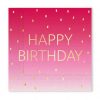 Happy Birthday Golden Pink szalvéta 20 db-os 33x33 cm FSC