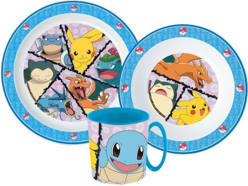 Pokémon étkészlet, micro műanyag szett bögrével 265 ml