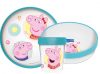 Peppa malac Core csúszásmentes étkészlet, micro műanyag szett