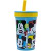 Disney Mickey Fun-Tastic szilikon szívószálas pohár 420 ml